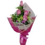 Ramo de 6 rosas rosadas